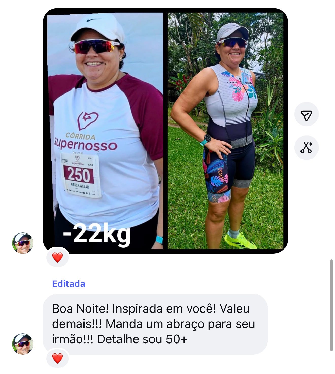 Depoimento de Aiesca Avelar, -22kg